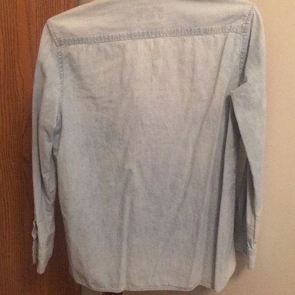 Faded denim shirt with ties - Picture 3 of 5